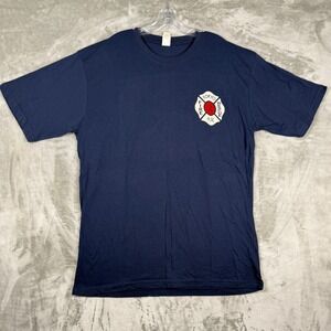 VTG Apparel Whiz Tokyo Fire Rescue Graphic T-Shirt Navy Blue Mens XL Cotton